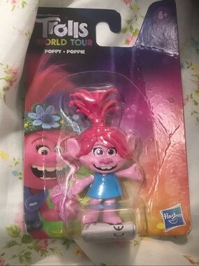 Hasbro Trolls Poppy Figure - Pink with Blue Dress